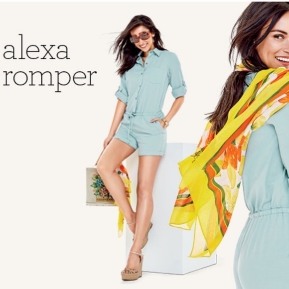 CAbi Alexa Romper Style 5107 light blue/green S - Picture 1 of 10